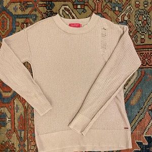 n: philanthropy Amsterdam Inside Out Distressed
Knit Sweater